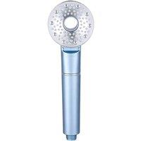 Living and Home G1/2 High Pressure Dual-Sided Water Outlet Shower Head with Filter in Blue