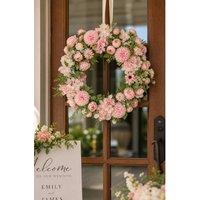 ExtraStar Artificial Peony Flower Wreath Spring Mixed Floral Door Decoration