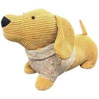 Minster Stylish Living Ltd Fabric Dog Doorstop - Fabric - L17 X W27 X H22 cm in Yellow