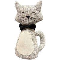 Minster Stylish Living Ltd Fabric Cat Doorstop - Fabric - L10 X W18 X H28 cm in Grey