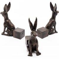 Jardinopia Large Sitting Hare Plant Pot Feet - Set of 3 in Bronze