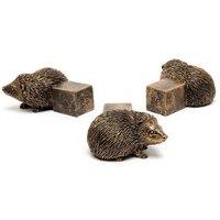 Jardinopia Hedgehog Plant Pot Feet - Set of 3 - L8 x W7 x H4.5 cm in Bronze