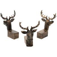 Jardinopia Stag Plant Pot Feet - Set of 3 - L4.5 x W5.5 x H7.5 cm in Bronze