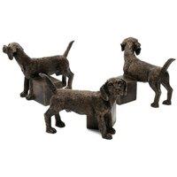 Jardinopia Beagle Plant Pot Feet - Set of 3 - L8.5 x W10.5 x H7.5 cm in Bronze
