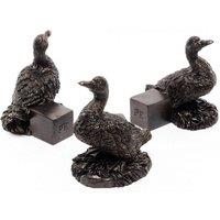 Jardinopia Aylesbury Duck Plant Pot Feet - Set of 3 - L8 x W7 x H9 cm in Bronze