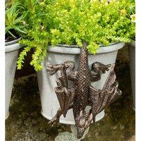 Jardinopia Antique Bronze Coloured Dragon Pot Buddy Plant Pot Hanger