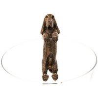 Jardinopia Basset Hound Plant Pot Hanger - L11 x W5.5 x H4.5 cm in Bronze