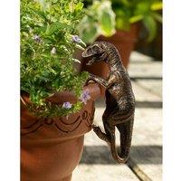 Jardinopia Velociraptor Plant Pot Hanger - L10.5 x W4.5 x H5 cm in Bronze