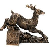 Jardinopia Leaping Stag Plant Pot Feet - Set of 3 - L3.5 x W5 x H7 cm in Bronze