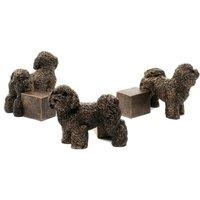 Jardinopia Bichon Frise Plant Pot Feet - Set of 3 - L9 x W10.5 x H7 cm in Bronze