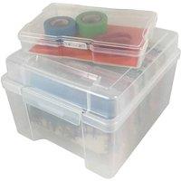 FLAVORA Photo Storage Box 6 x 4 Picture Album Organizer in Clear | Size: 500mm