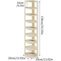 EONLION Tier Home Shoe Rack Tall Storage 28 X 138cm in Cream | Size: 500mm