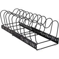 KORVIXA Black Expandable Pan Organiser Rack Pot Lid Holder | Size: 0.6m2