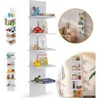 KORVIXA Floating Wall Shelves Corner Shelf in White | Size: 100 cm x 100 cm