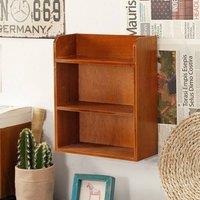 KORVIXA 1# 25*10.5*30.5 cm Vintage Wooden Storage Shelf in Brown | Size: 900mm
