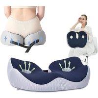 PAWNORA Pain Relief Memory Foam Comfort Donut Ring Chair Seat Cushion in Blue | Size: 120 cm x 90 cm