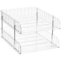 FLAVORA 2-Tier Clear Stackable Filing Tray | Size: 0.6m2
