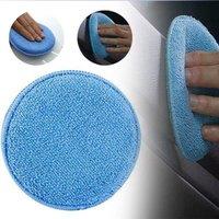 FLAVORA 20 X Car Microfiber Polishing Pads Wax Applicator in Blue | Size: 0.6m2