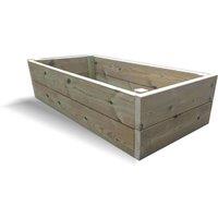 Churnet Valley Garden Furniture Ltd Heavy Duty Double Layer Raised Bed Planter - Timber - Assembled in Brown