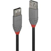 Lindy 5m Usb 2.0 Type A Extension Cable, Anthra Line in Black
