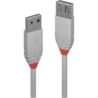 Lindy 3m Usb 2.0 Type A Extension Cable, Anthra Line, Grey