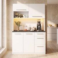 STILVORA Storage Cabinet with USB & LED in White