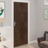 Berkfield Home Self-adhesive Door Films 4 pcs Dark Oak 210x90 cm PVC in Brown