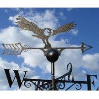 Poppyforge Owl Weathervane - Solid Steel - W61 x H88 cm - Powder Coated Black