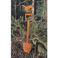 Poppyforge Robin on a Spade (Large) Garden Art (Pack of 3) in Copper | Size: 3 Pack