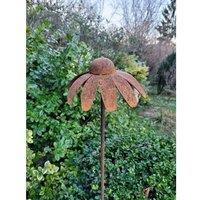 Poppyforge 3 Feet Cone Flower Plant Pin Garden Art (Pack of 3) in Copper | Size: 3 Pack