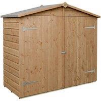 Rowlinsons Shiplap Apex Wallstore - With Floor - Timber - L87 x W186.5 x H166 cm in Brown