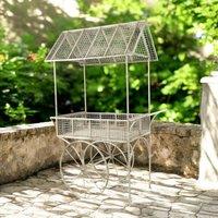 Minster Stylish Living Ltd 174cm Flower Cart - Metal - L66 X W109 X H174 cm - Cream