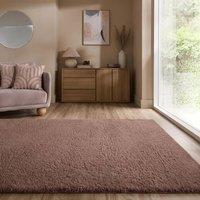 OHS Fluffy Teddy Rug Soft Floor Carpet Non Slip Area Mat in Light Brown | Size: 160 cm x 230 cm