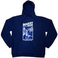 Elton John Rocketman Feather Suit Mono Pullover Hoodie in Blue | Size: Large