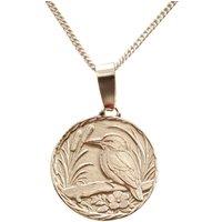 Ojewellery Kingfisher Engraved Sterling Silver Coin Necklace | Size: 16-18inch