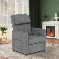 London Boutique Recliner Sofa W/4-Point Massage&Heat Electric Massage Chair w/USB Port in Grey
