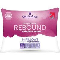 Slumberdown 14 Pack Sleep Soundly Rebound Firm Support Side Sleeper Pillows in White