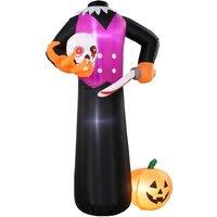 OUTSUNNY 6 FT Halloween Inflatable Skeleton, Halloween Headless Skeleton in Purple