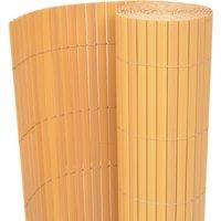 Berkfield Home Garden Fence Double-Sided PVC 150x500 cm Yellow