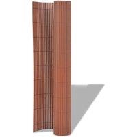 Berkfield Home Garden Fence Double-Sided Brown 1.5x3 m PVC