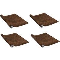 Berkfield Home Self-adhesive Door Films 4 pcs Dark Oak 210x90 cm PVC in Brown