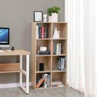 VASAGLE 8 Cube Storage Rack for Display in Living Room or Office in Natural