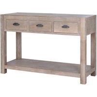 Lemon Pavilion Furniture and Decor Haldon Collection 3 Drawer Console Table - Wood - L45xW120xH88 cm in Brown