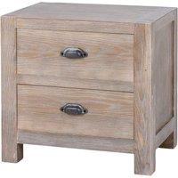 Lemon Pavilion Furniture and Decor Haldon Collection 2 Drawer Bedside Table - Wood - L40xW55xH53 cm in Brown