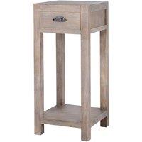 Lemon Pavilion Furniture and Decor Haldon Collection Small 1 Drawer Lamp Table - Wood - L35xW35xH70 cm in Brown