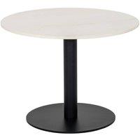 Lemon Pavilion Furniture and Decor Romanby Stone Round Coffee Table - Metal - L60 x W60 x H45 cm - White