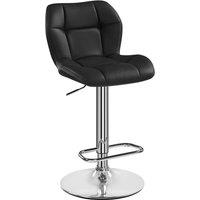 KORVIXA Faux Leather Bar Stool Adjustable Swivel Bar Chair in Black | Size: 100 cm x 100 cm