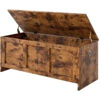 KORVIXA Storage Chest Trunk Wood Blanket Box in Brown | Size: 100 cm x 100 cm