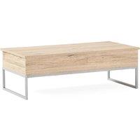 Havendro Light Oak Metal Frame Lift Top Storage Coffee Table