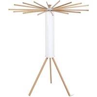 EONLION Drying Rack Clothes Airer 16 Wooden Rod Arms in White | Size: 100 cm